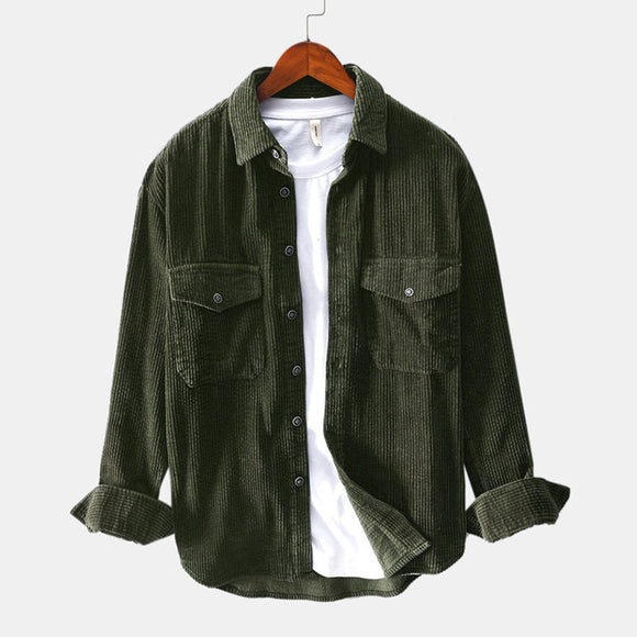 Camisa de Pana para Hombre de Manga Larga