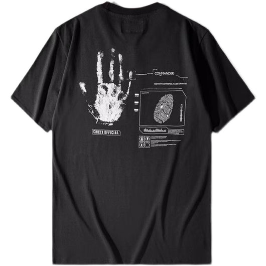 Playera Negra Cinco Cuartos Versátil para Hombre - Image 2