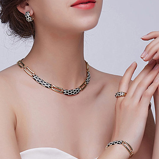 Juego de Aretes y Collar de Diamantes Estilo Coreano - Image 6