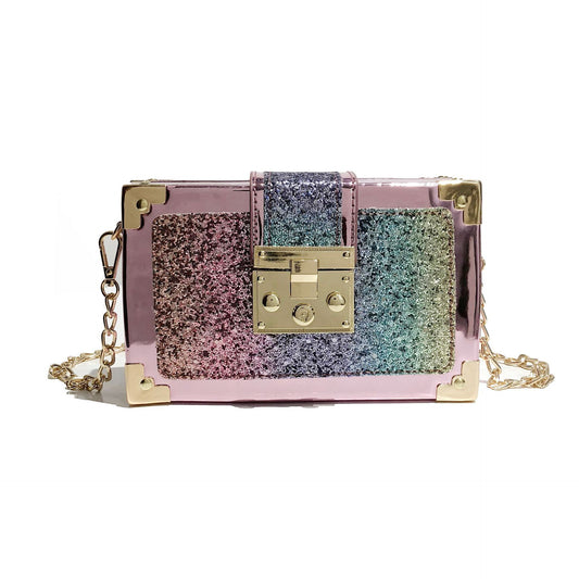 Bolso Bandolera Lentejuelas Brillante Versátil Un Hombro