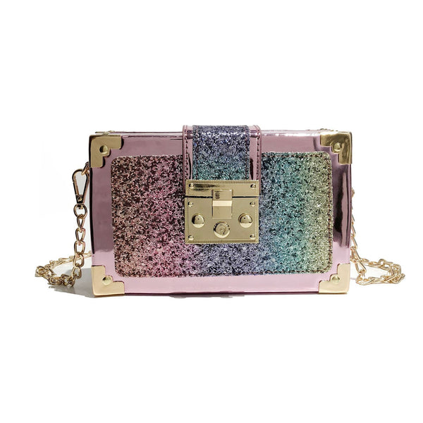 Bolso Bandolera Lentejuelas Brillante Versátil Un Hombro