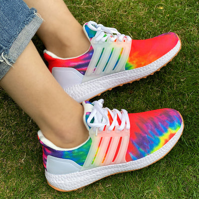 Zapatillas Deportivas Mujer Talla Grande con Suela Gruesa y Diseño Graffiti - Image 4