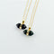 Natural stone short hexagonal pendant Negro Stone