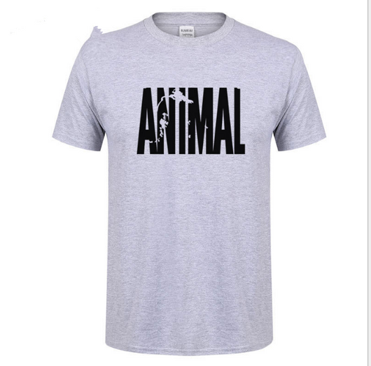 Camiseta de Algodón Puro para Hombre - Estampado Animal Alphabet, Diseño Casual de Verano - Image 6