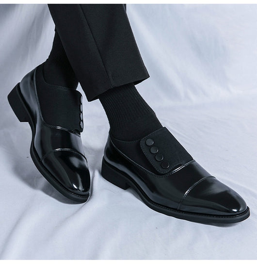 Zapatos de Cuero Slip-On con Punta Redondeada para Hombre - Image 14