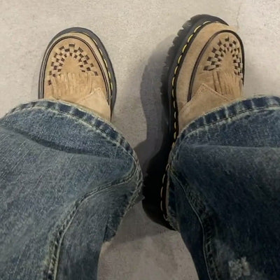 Zapatos de Cuero Unisex con Borlas - Estilo Versátil para Él y Ella - Image 12