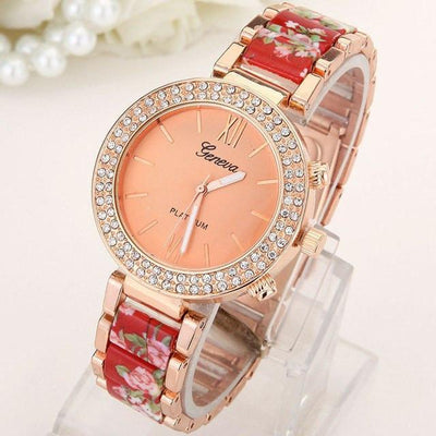 Reloj de Mujer de Aleación Cerámica con Doble Fila de Cristales Estilo Ginebra - Image 4