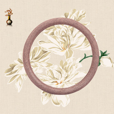 Funda para Volante de Auto Blanca Circular Premium - Image 3