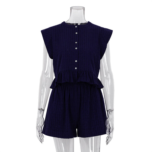 Conjunto de Verano Jacquard: Camisa y Shorts de Manga Corta - Image 30