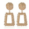 Aretes Geométricos Grandes Vintage - Oro, Plata y Negro