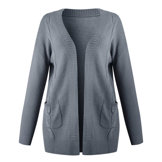Cardigan Tejido de Color Sólido para Mujer - Image 5