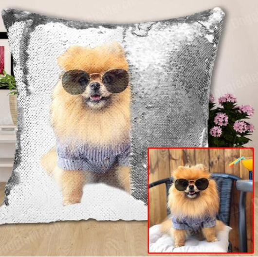 Funda de Almohada con Lentejuelas y Foto Personalizada - Image 8