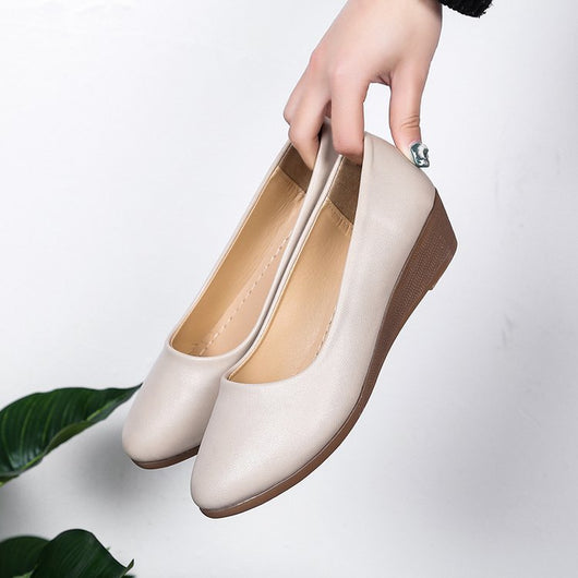 Zapatos Mocasín Cómodos con Tacón Bajo Estilo Coreano - Otoño - Image 6