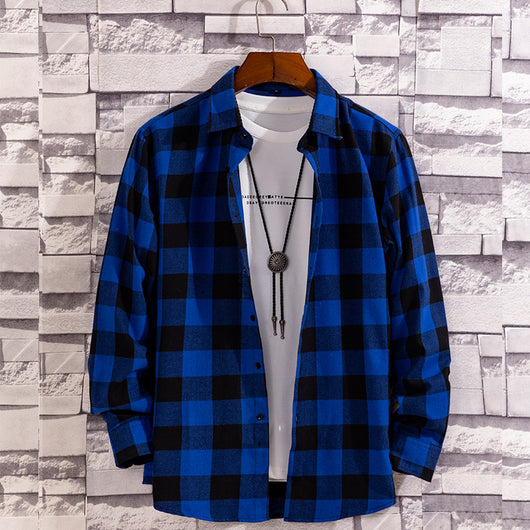 Camisa Casual de Cuadros para Hombre Manga Larga - Image 11