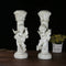 Set de 2 Candelabros Retro Ángel Cupido en Mármol