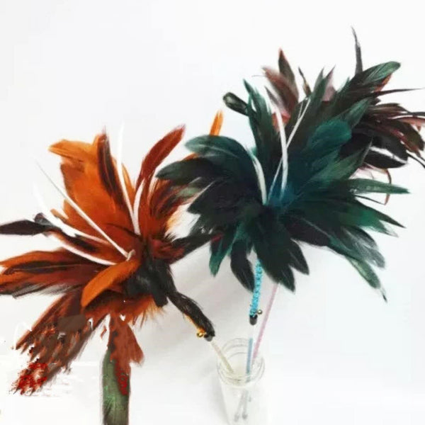 Juguete Interactivo de Plumas de Colores para Gatos