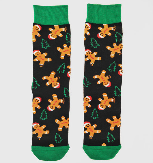 Calcetines Navideños de Algodón con Reno y Nieve - Diseño Festivo Alegre - Image 11