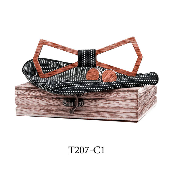 Moño Hueco Tallado en Madera Maciza - Regalo Perfecto para Celebraciones