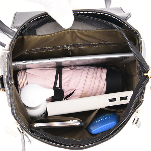 Mochila Cuadriculada para Mujer: Bolsa Escolar y de Viaje - Image 6
