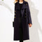 Abrigo de Lana Estilo Militar Doble Botonadura Corte Oversize