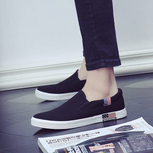 Zapatos de Lona Blancos Versátiles para Hombre - Image 6