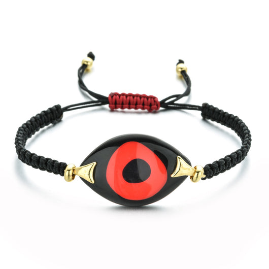 Pulsera Tejida a Mano con Ojo de Demonio Turco en Resina - Image 35