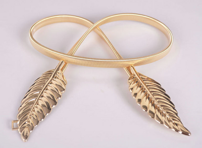 Cinturón Cadena Elástica para Mujer con Cierre de Hojas - Accesorio Decorativo - Image 4