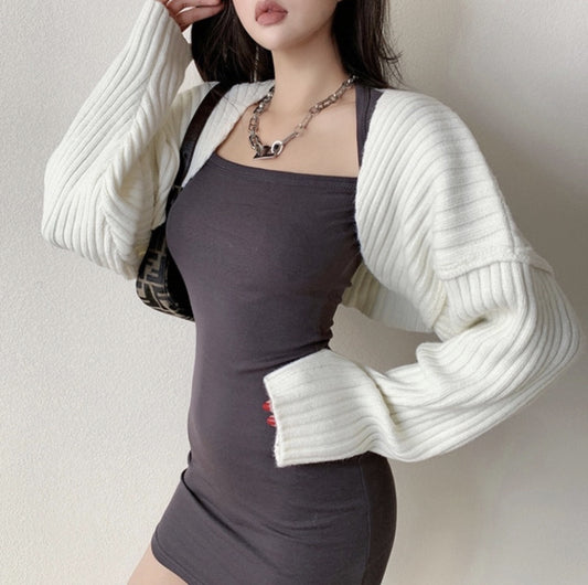 Cardigan Tejido Corto para Otoño e Invierno - Suéter Elegante para Mujer