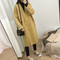 Cardigan Tejido Grueso Coreano Talla Grande - Abrigo Suelto Doble Botonadura para Otoño e Invierno
