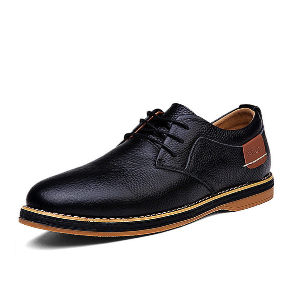Oxfords Rippled Leather Leu