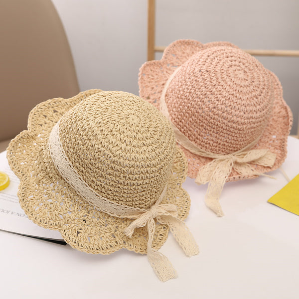 Sombrero de Paja Infantil con Ala Ancha Protección Solar UV