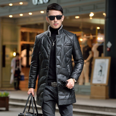 Chaqueta de Cuero y Plumón para Hombre Haining - Image 15