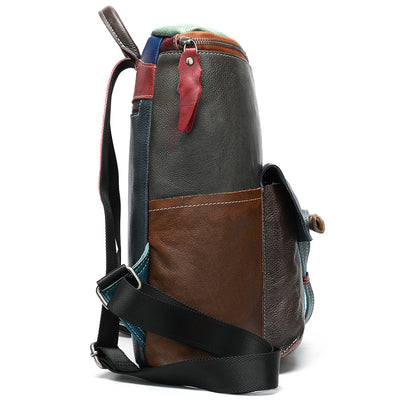 Mochila de Cuero Genuino para Mujer - Primera Capa - Image 4
