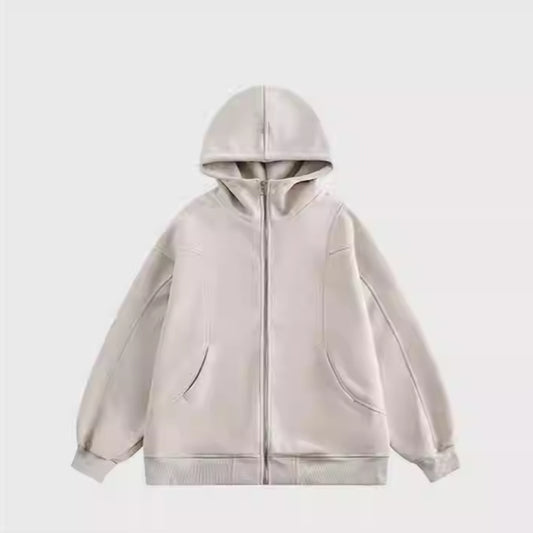Sudadera Holgada con Capucha y Cuello Alzado para Mujer