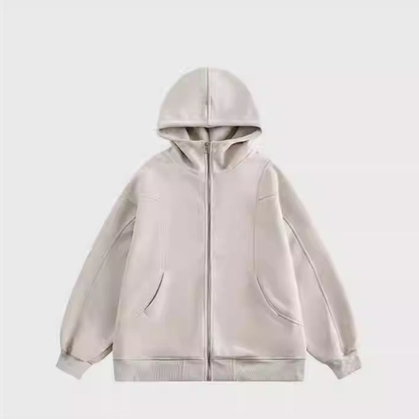 Sudadera Holgada con Capucha y Cuello Alzado para Mujer