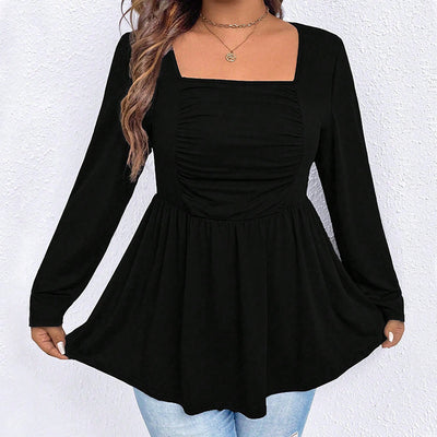 Blusa Tejida Cuello Cuadrado Manga Larga Efecto Reductor - Image 6