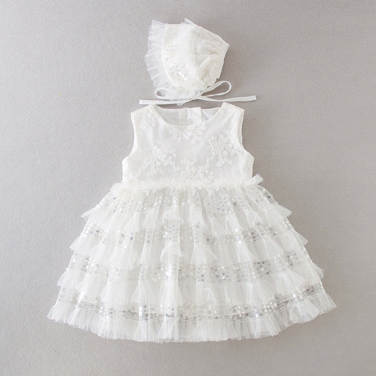 Conjunto de 3 Piezas Vestido Princesa para Bebé Niña 0-2 Años - Image 4