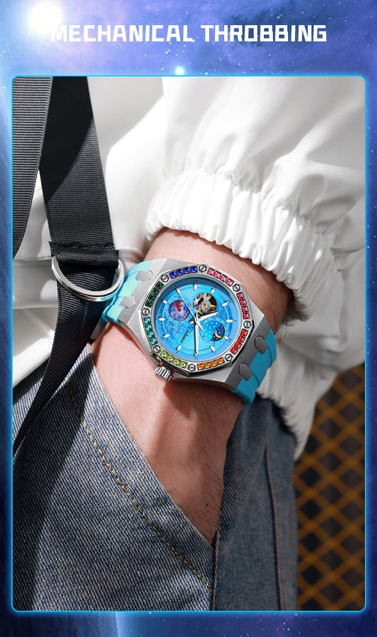 Reloj Mecánico Luminoso Impermeable Hombre - Serie Cielo Estrellado - Image 20