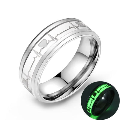 Anillo de Pareja Fibra de Carbono con Luz Luminosa - Image 5