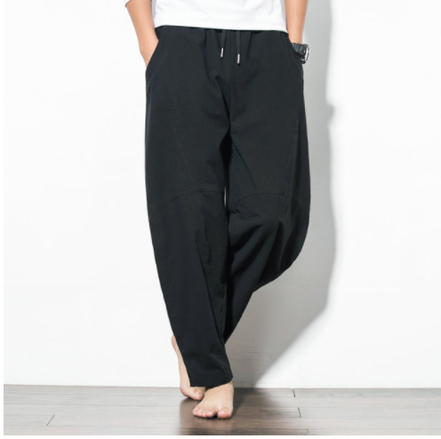 Pantalones Harem Étnicos de Algodón y Lino con Encaje Hip-Hop - Image 18