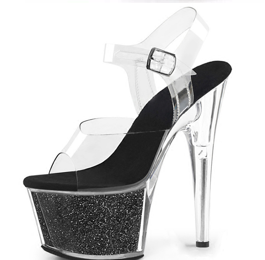 Tacones Altos para Pole Dance 17cm con Plataforma Impermeable - Sandalias de Lujo para Nightclub