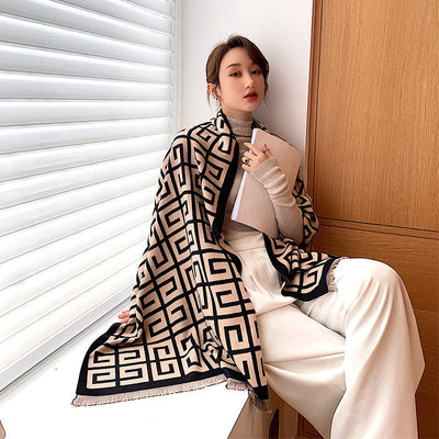 Bufanda Cashmere Reversible de Lujo Británico para Mujer - Image 2