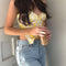 Corpiño Corset Camiseta Limón Amarillo Sexy