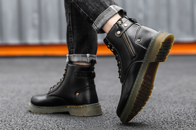 Botas Martin de Caña Alta con Cierre para Hombre - Estilo Urbano Elevado - Image 13