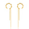 Women's Simple Tassel Retro Ear Clips Without Pierced Ears Ear clip Dorado pair
