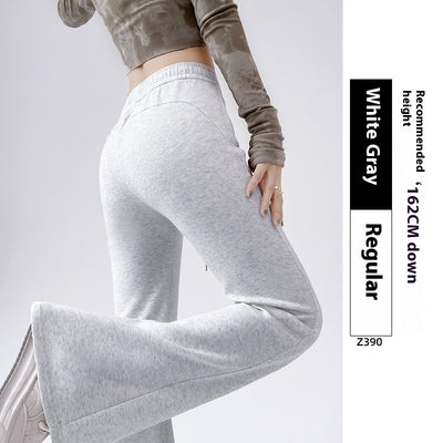 Pantalones Deportivos Acampanados Forrados en Fleece para Mujer - Cintura Alta Reductora - Image 10