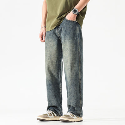 Pantalones Vaqueros Holgados de Color Sólido para Hombre - Image 2