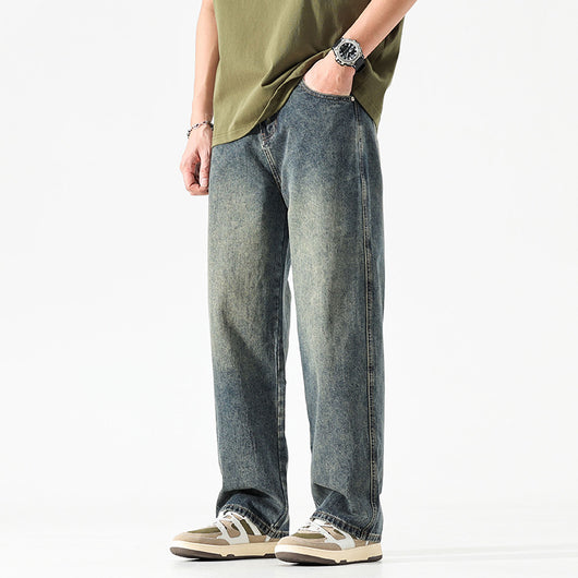 Pantalones Vaqueros Holgados de Color Sólido para Hombre - Image 2