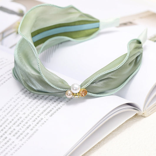 Pasador para Cabello de Satén con Brillantes y Perlas - Image 11