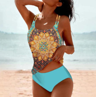 Traje de Baño Bikini con Tirantes y Estampado Playero - Image 14
